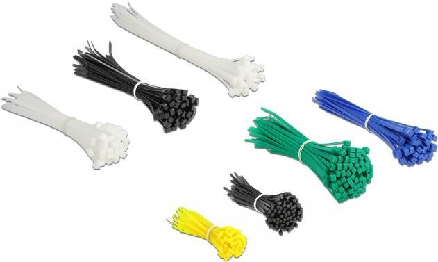 Delock Cable tie assortment box 600 pieces assorted colours (19358)