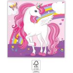 Procos Einhorn Regenbogenfarbe zweilagige Papierservietten (93760)