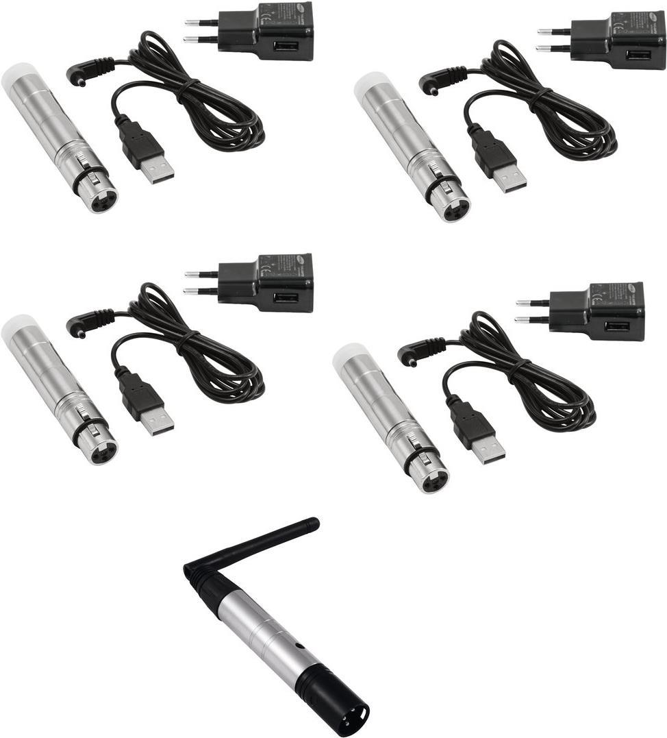 EUROLITE Set QuickDMX 1x Sender + 4x AKKU Empfänger (20000901)