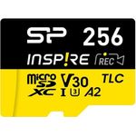 Speicherkarte Silicon Power Inspire 256 GB MicroSDXC V30 UHS-I U3 A2 4K + Adapter (SP256GBSTXLA2V1NSP) (SP256GBSTXLA2V1NSP)