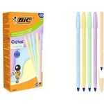 BIC Kugelschreiber Cristal Pastel, Strichfarbe: blau, 20er Strichstärke: 0,32 mm, sechseckig, Schaft und Kappen in - 1 Stück (302550)