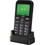 Doro LEVA E10 -  schwarz 4G Mobiltelefon mit Secure-Button, HD-Voice, Hörgerätekompatibilität (380592)