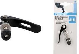 FISCHER Fahrrad-Sattelschnellspanner, schwarz aus hochwertigem Aluminium, dient zur schnellen - 1 Stück (85637)