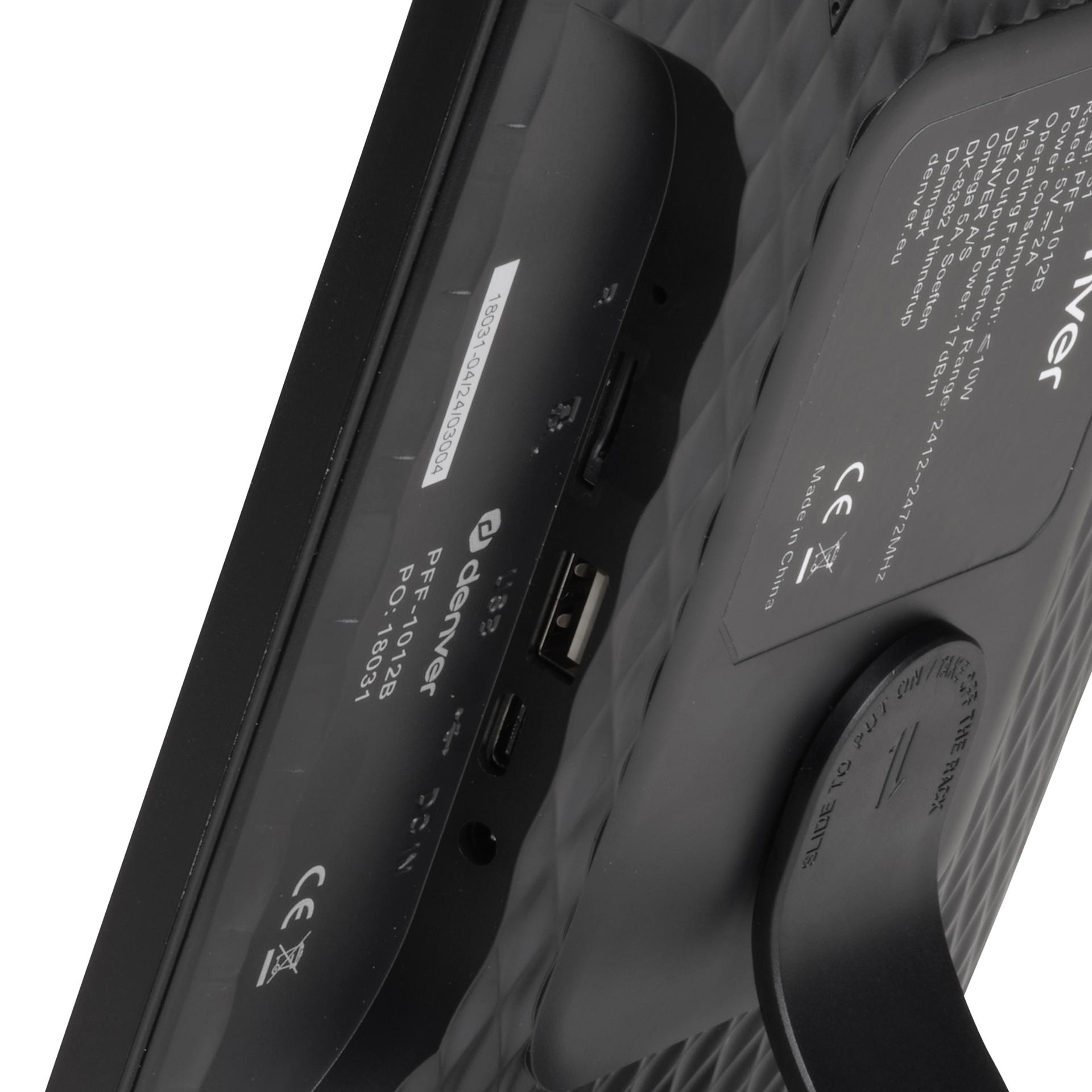 Denver PFF-1012 10,1" Digitaler Bilderrahmen 1280x800 IPS Touch WLAN Frameo 16 GB Schwarz