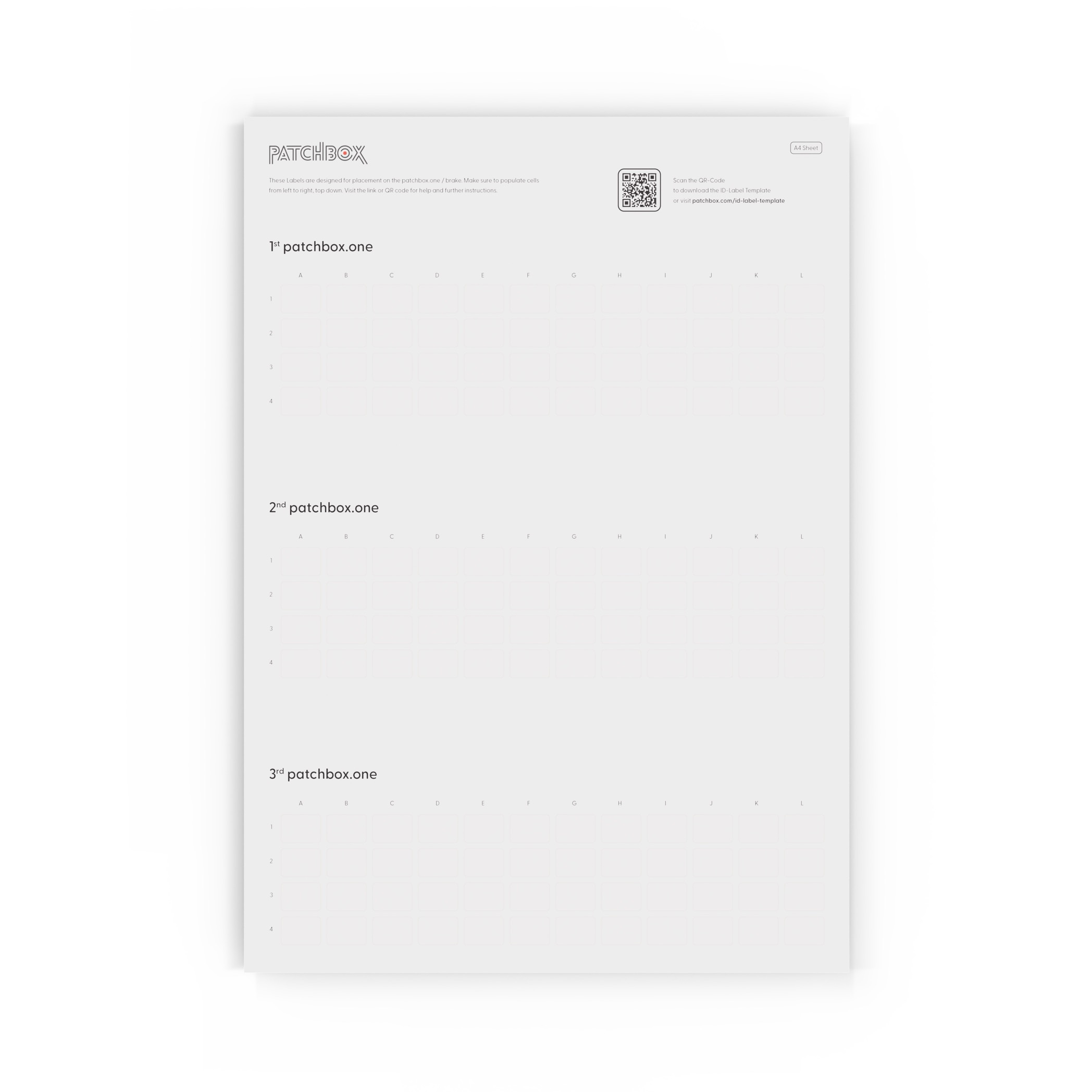 PATCHBOX .one PONEIDLABEL Kabel-Kennzeichnungsetiketten