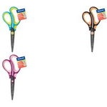 Pelikan griffix Schulschere, spitz, Neon Black mit Softgriff für komfortables Schneiden, mit Namensschild, - 1 Stück (819046)