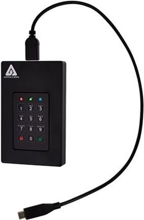 Apricorn Aegis Fortress L3 Externe Festplatte 4 TB USB 3.1 256-bit AES-XTS FIPS 140-2 Level 3 Schwarz