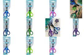 WEDO Bastelschere Gripy black, spitz, Länge: 130 mm auf Blisterkarte, für Rechtshänder, aus rostfreiem Edelstahl - 1 Stück (77167)