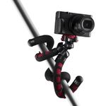Walimex Mantona kaleido Flex leichtes Flex Stativ (mit hochwertigem 360° Kugelkopf, geeignet für Digital und Videokameras, Smartphones und Action Cams) sundown red, 21402 (1021402)