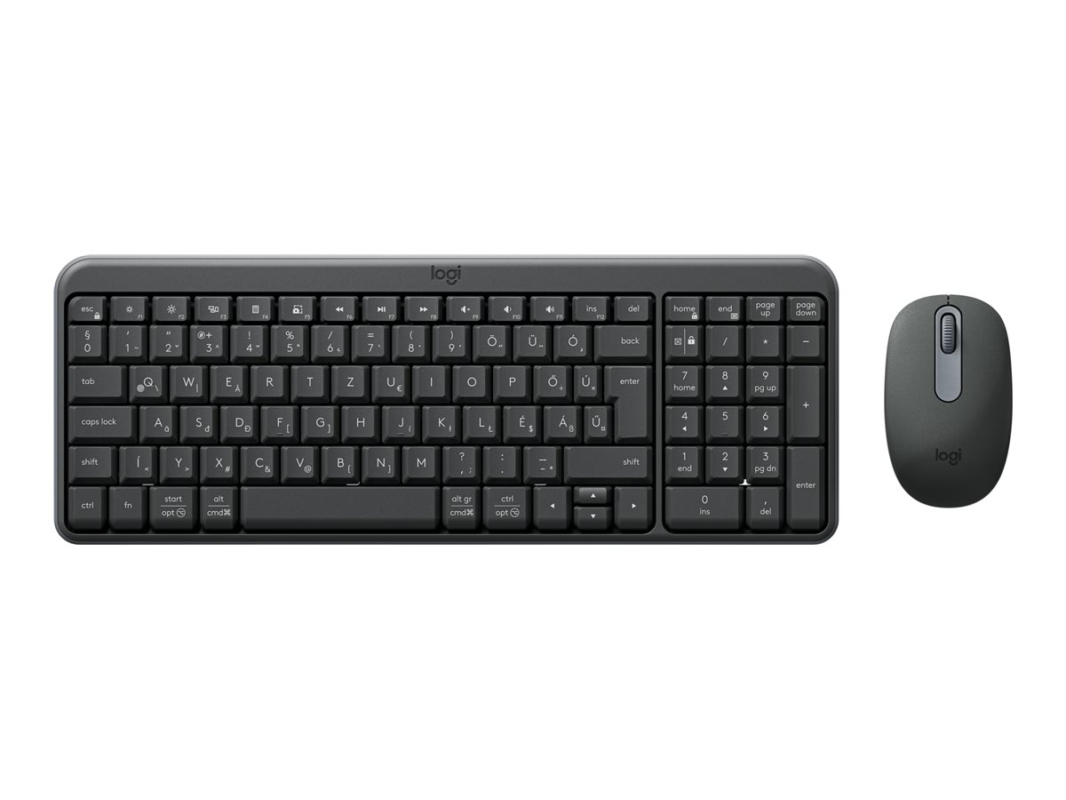 Logitech MK250 Kabelloses Tastatur- und Maus-Set QWERTZ Ungarisch Graphit