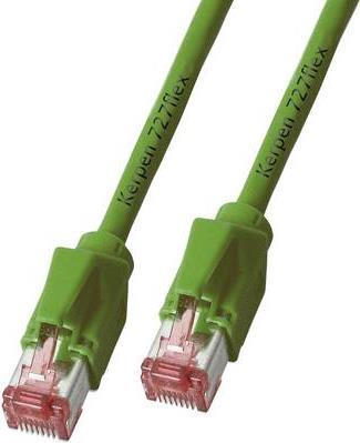 Hersteller: EFB Elektronik RJ45 Patchkabel S/FTP, Cat.6A, TM21, Leoni-Kerpen F6-90 S/F, 20,0m, grün Das in Europa gefertigte Cat.6A RJ45 Patchkabel gewährleistet sehr gute Eigenschaften für 10 Gigabit Ethernet Anwendungen. Zusammengesetzt ist das Patchkabel aus demCat.7 Rohkabel F6-90 S/F von Leoni-Kerpen und TM21 Steckern von Hirose.Querschnitt 4 x 2 x AWG27/7Montierte Knickschutztülle (K8210GN.20)