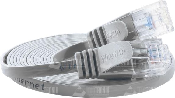 SLIM U6 015 GR - Cat.6 SLIM-Patchkabel, U/UTP, 0,15 m, grau (PKW-SLIM-KAT6 0.15)