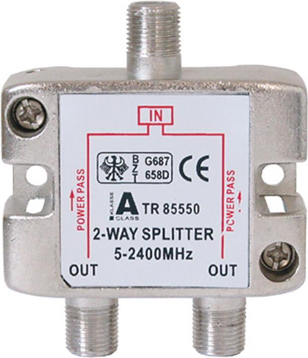 shiverpeaks BASIC-S SAT Verteiler, 2-fach, 5-2400 MHz 3 x F-Kupplung, BZT - CE, DC-Durchlass an allen Anschlüsen (BS85550)