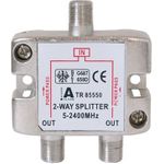 shiverpeaks BASIC-S SAT Verteiler, 2-fach, 5-2400 MHz 3 x F-Kupplung, BZT - CE, DC-Durchlass an allen Anschlüsen (BS85550)
