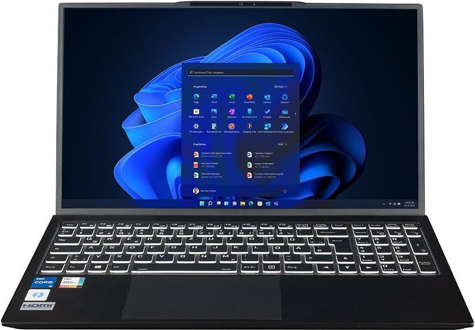 bluechip TRAVELline B15W58 15,6" Intel Core i7 16 GB RAM 1 TB SSD Black