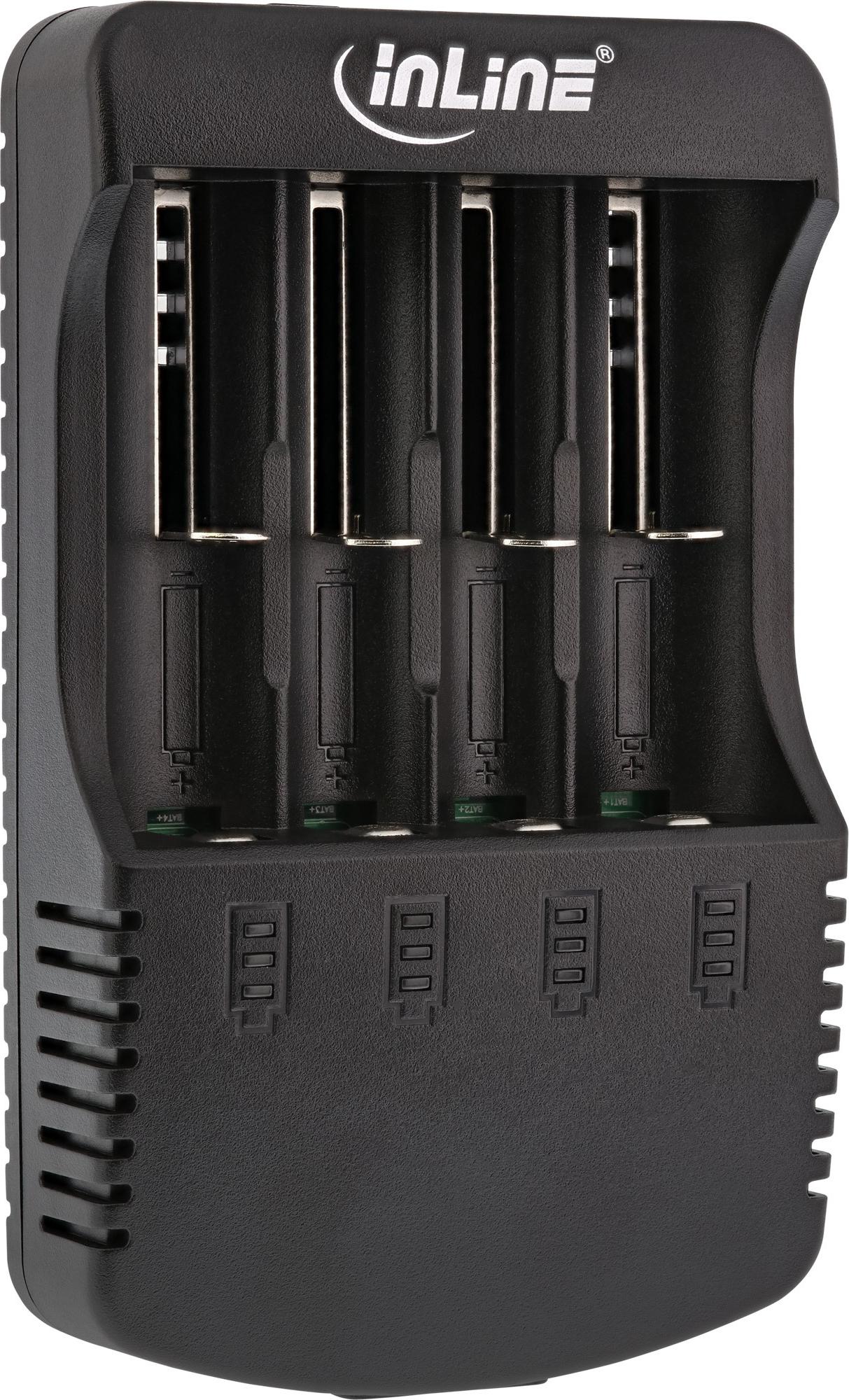 InLine 01287L Batterieladegerät 12 W Schwarz