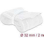 Delock Geflechtschlauch mit Klettverschluss 2 m x 32 mm weiß (20703)