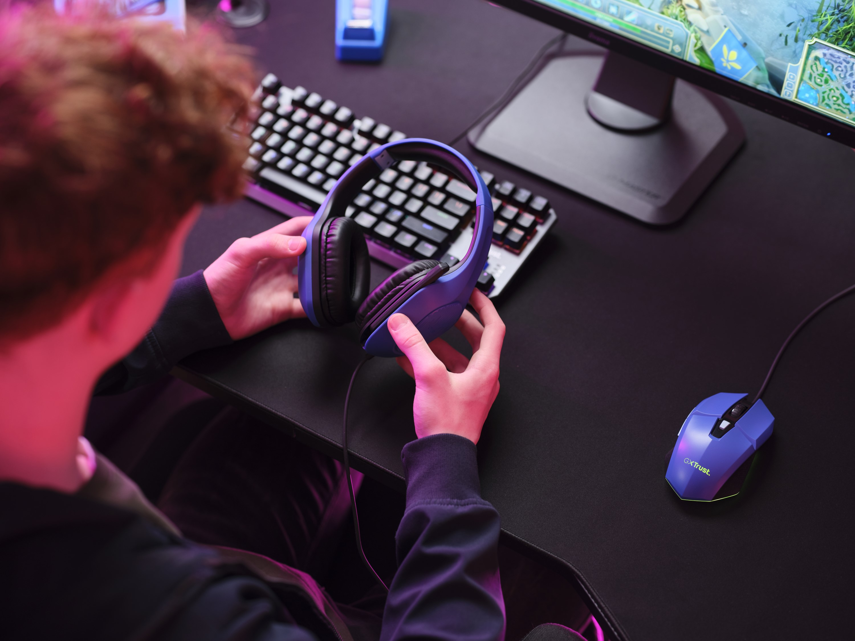 Trust GXT 415B Zirox Headset Blau
