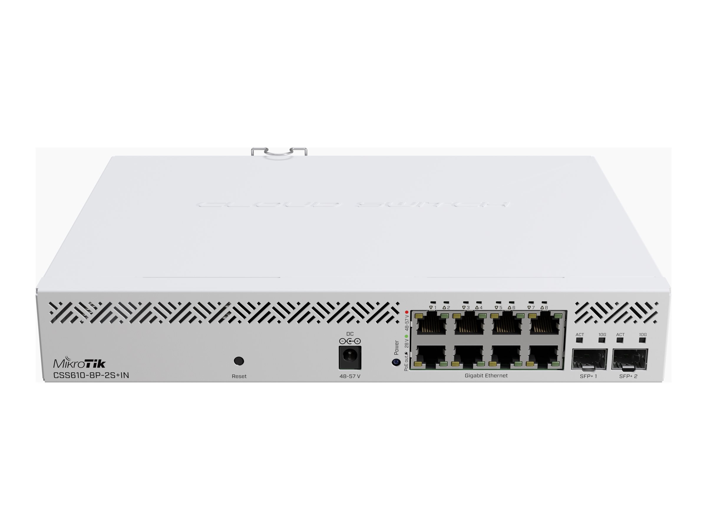 MikroTik CSS610-8P-2S+IN Managed Switch 8x Gigabit PoE+ 2x 10G SFP+ Weiß