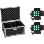 EUROLITE Set 2x LED CLS-9 QCL RGB/WW 9x7W + Case (20000984)