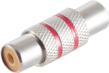 ShiverPeaks S/CONN maximum connectivity Adapter, Cinchkupplung auf Cinchkupplung, Metall rot (57040-MR)