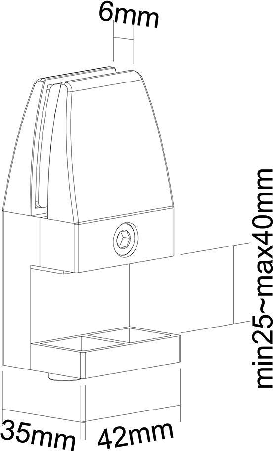 Neomounts by Newstar Klemmensatz (2 Stk). Klemmbereich (flache Oberflächen): 25 - 40 mm. Befestigungstyp: Tisch/Bank. Breite: 42 mm, Tiefe: 31 mm, Höhe: 89 mm. Breite des Versandkartons: 46,5 cm, Länge des Versandkartons: 25 cm, Höhe des Versandkartons: 22 cm (NS-CLMP40WHITE)