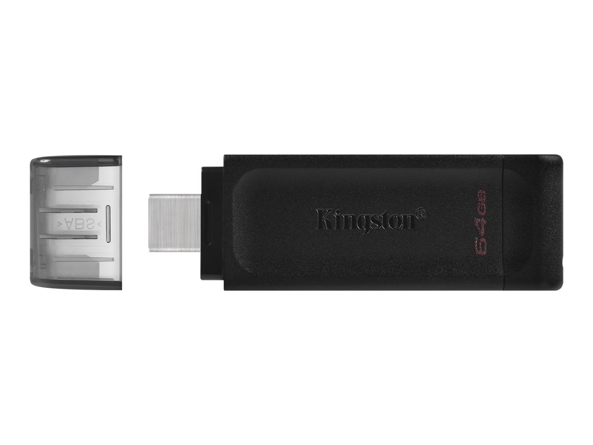 Kingston DataTraveler 70 USB-C 3.2 Gen 1 USB-Stick 64 GB Schwarz