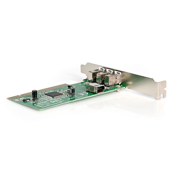 StarTech.com PCI1394MP FireWire-Adapter PCI 400 Mbps Grün, Metallisch