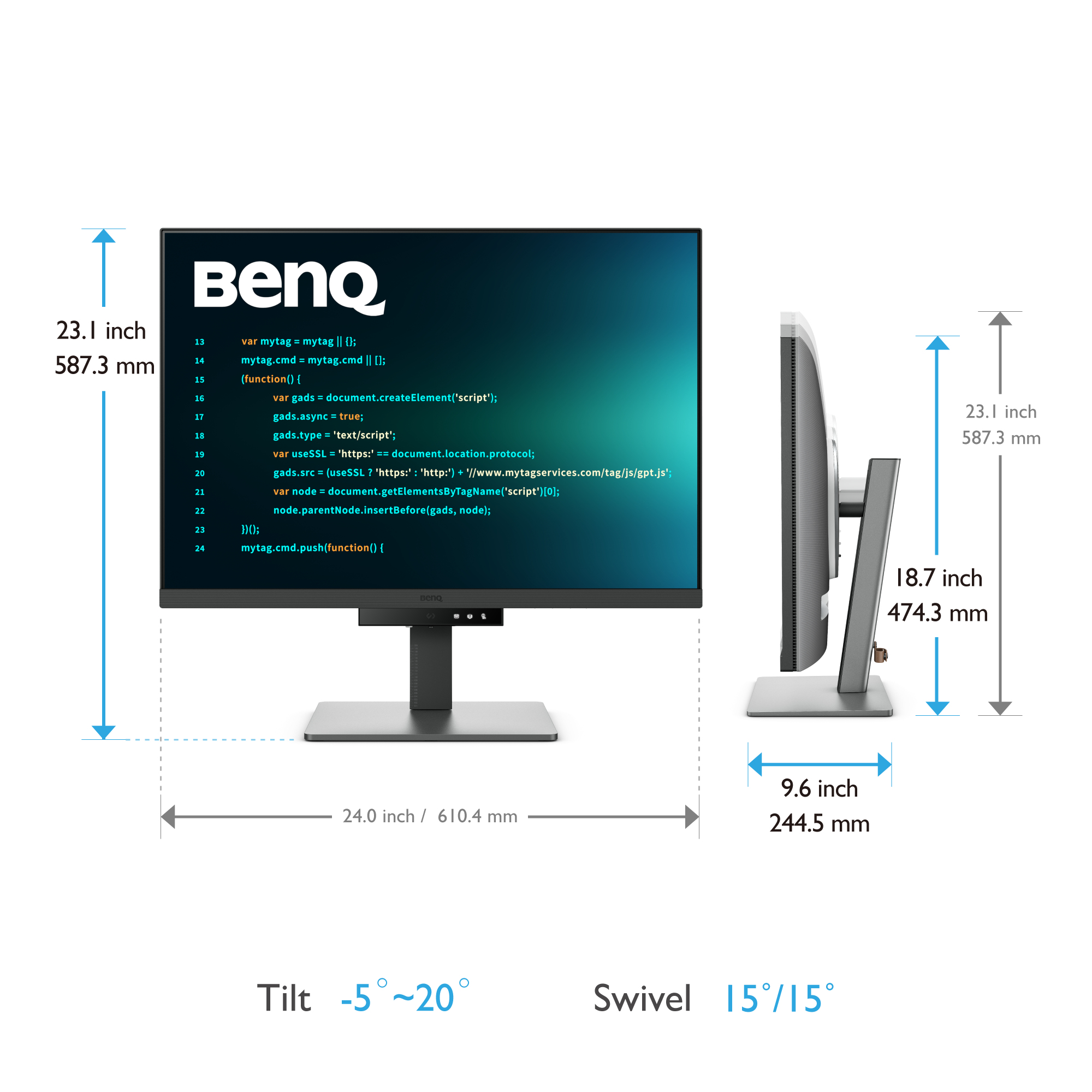 BenQ RD280U 28,2" 4K IPS Monitor Schwarz