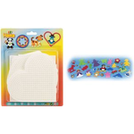 Hama Stiftplatten "Kreis, Herz, Viereck, Sechseck" für Bügelperlen midi, je 1 x Kreis (221), Herz (233), - 1 Stück (00004580)