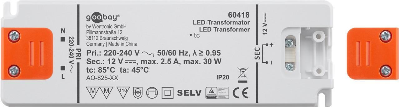 Goobay LED-Trafo 12 V/30 W (60418)