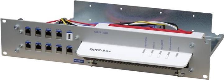 Wantec 2090 Patch Panel 2U 19" RJ-45 USB Typ A Silber