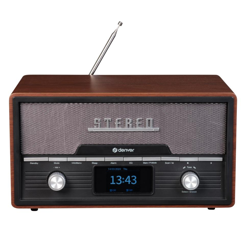 DENVER MDA-525DW Audiosystem 100 W Dunkles Holz
