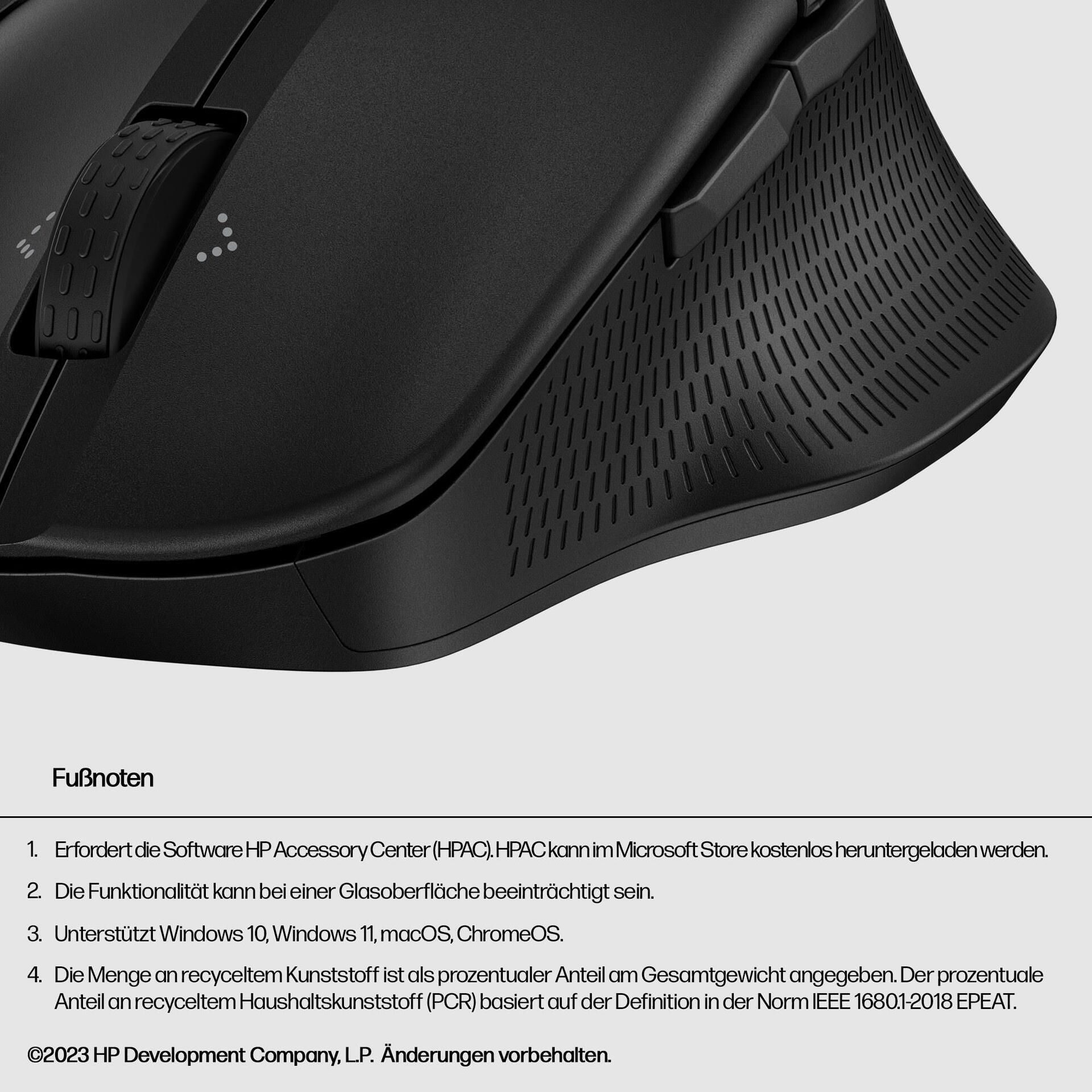 HP 685 Comfort Dual-Mode Maus Bluetooth 1200 DPI Schwarz