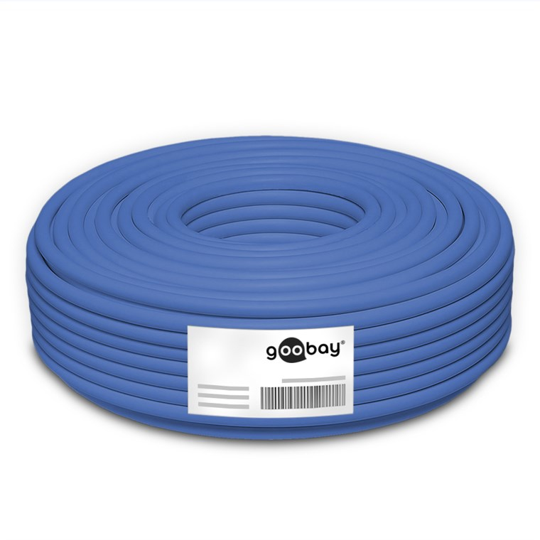 Goobay 96092 CAT 6a Netzwerkkabel U/UTP 50 m Blau