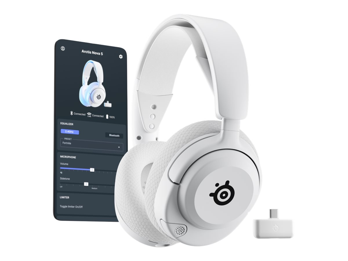 SteelSeries Arctis Nova 5P Wireless Gaming Headset 60 h Weiß