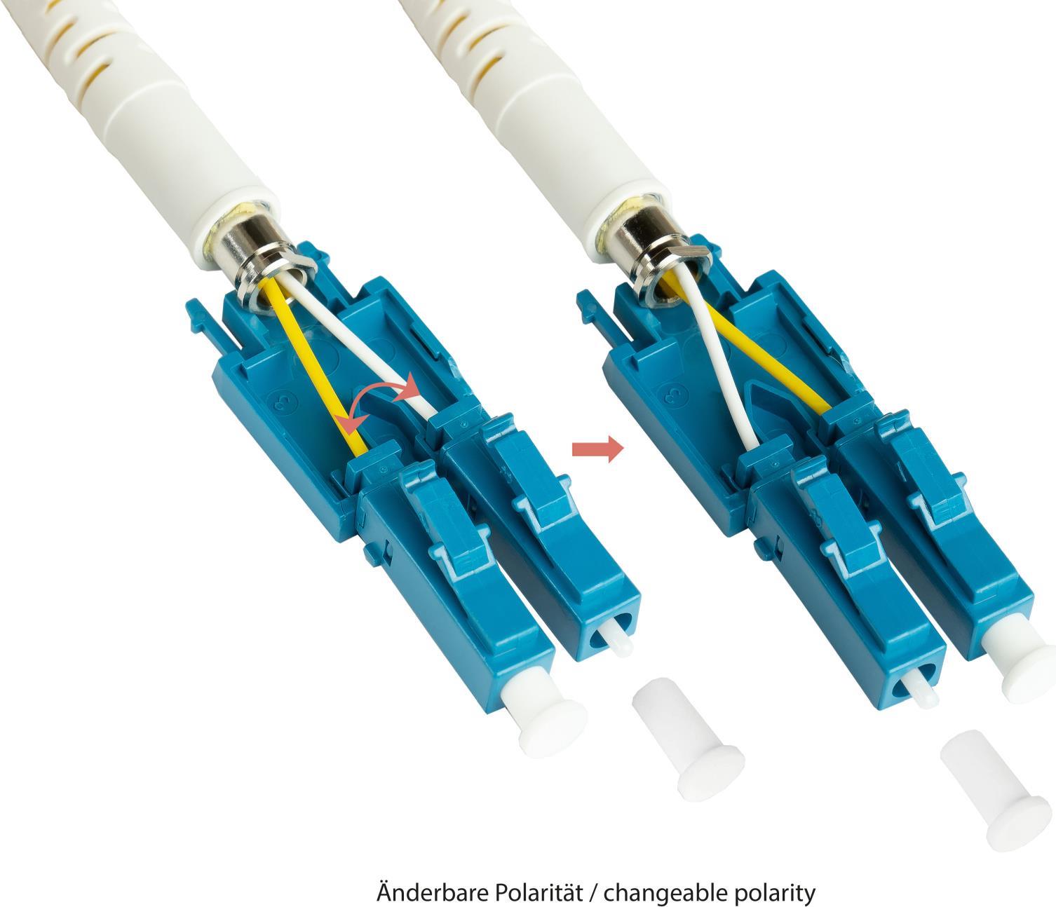 Alcasa LW-U915LC. Kabellänge: 15 m, Lichtleitertyp: OS2, Anschluss 1: LC/UPC, Anschluss 2: LC/UPC, Lochdurchmesser: 9 µm, Vollduplex (LW-U915LC)