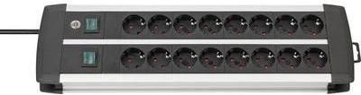 Brennenstuhl 1391000916 Innenraum 16AC-Ausgänge 3m Schwarz - Weiß Verlängerungskabel (1391000916)