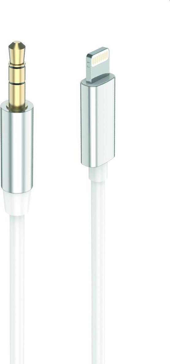 2GO 797218 Audio-Kabel 1 m 3.5mm Lightning Weiß (797218)