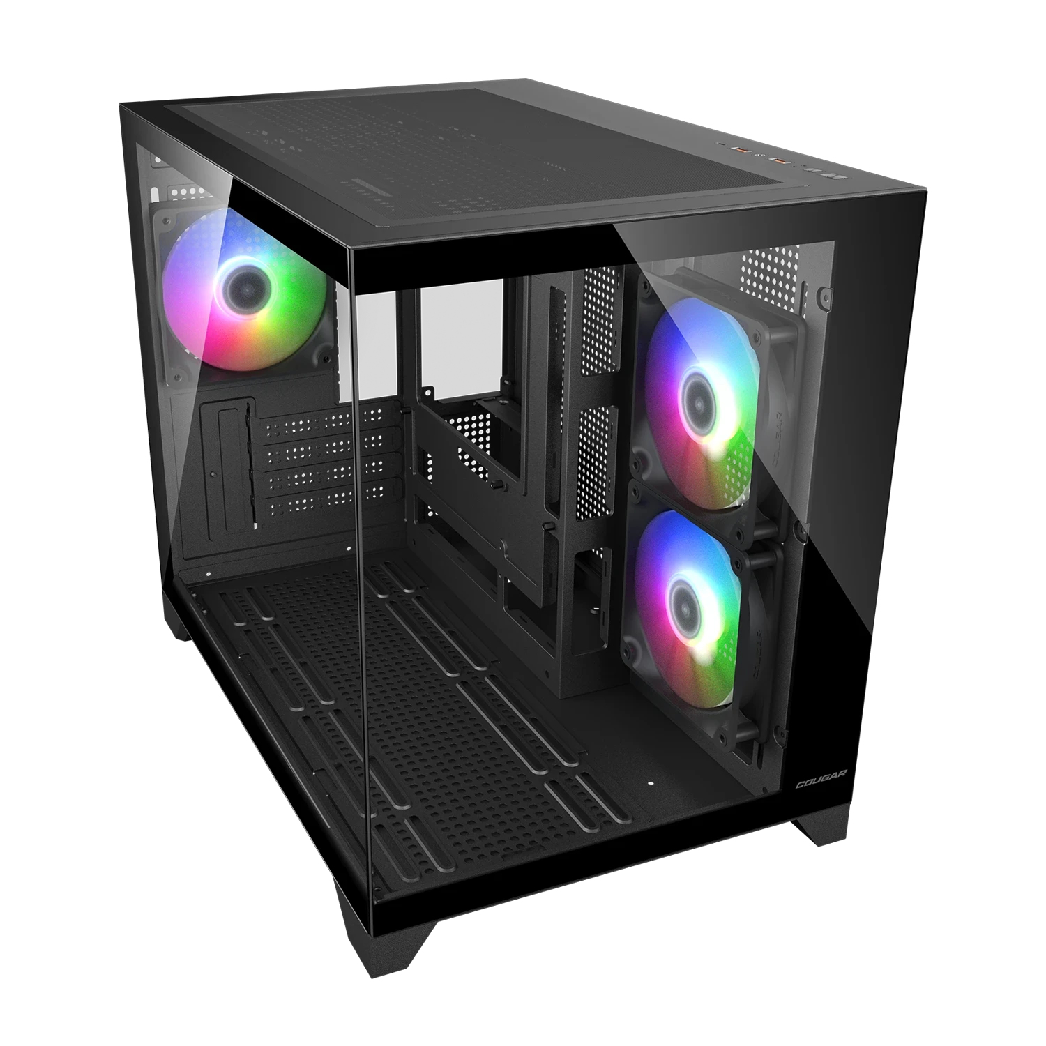 Cougar FV150 ARGB Mini-Tower Gaming-Gehäuse micro ATX Mini-ITX ARGB-Lüfter Schwarz