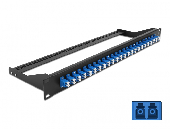 Delock 43386 19" LWL Patchpanel 24 Port LC Duplex Blau