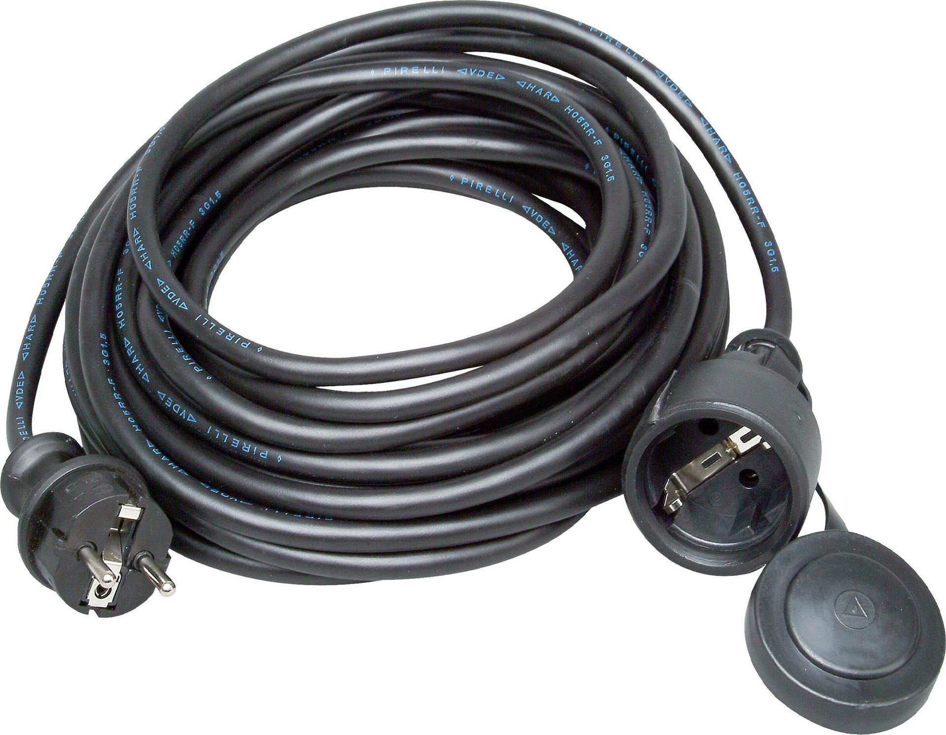 Kopp Schutzkontakt-Verlängerung, Gummi-Stecker/-Kupplung/-Leitung, 10m (147310042)