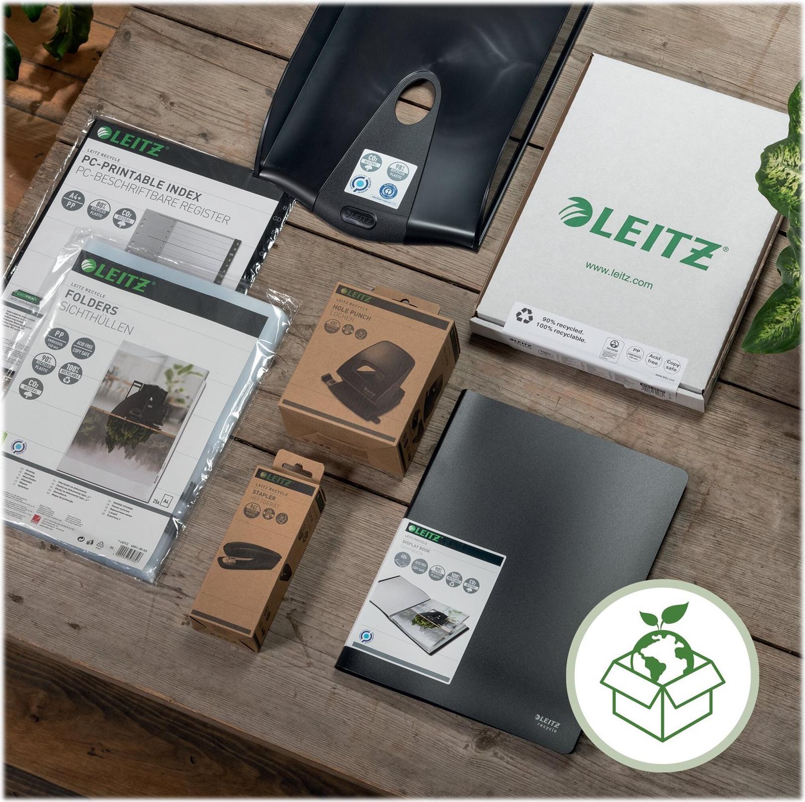Leitz Recycle 12180000 Tab-Register Numerischer Registerindex 1-31 A4 Maxi 31-teilig Schwarz, Weiß