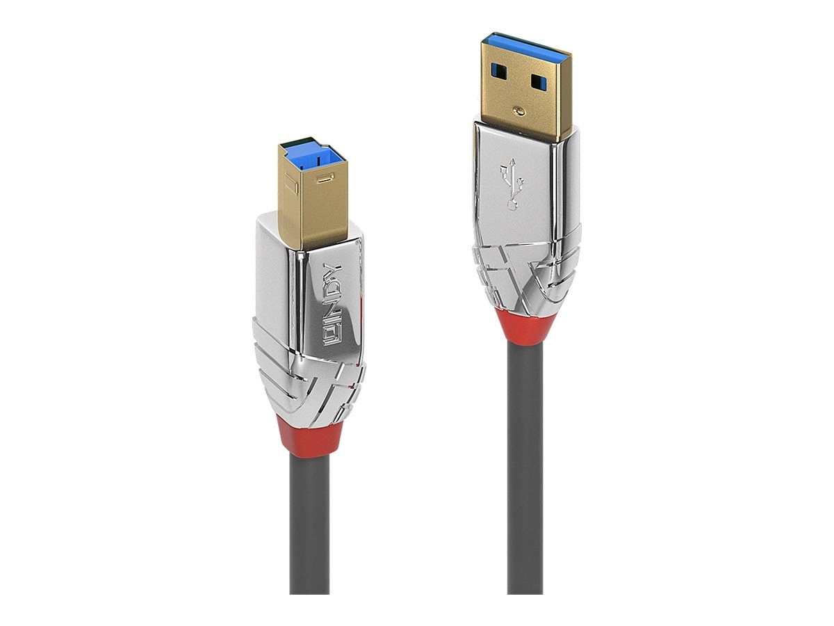 Lindy CROMO 36663 USB-Kabel 3 m USB Typ A auf Typ B 5 Gbit/s Grau