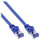 InLine® Patchkabel flach, U/FTP, Cat.6A, blau, 5m (71805B)