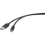 Renkforce RF-4536470 USB Kabel 0,15 m USB 3.2 Gen 1 (3.1 Gen 1) USB A USB C Schwarz (RF-4536470)