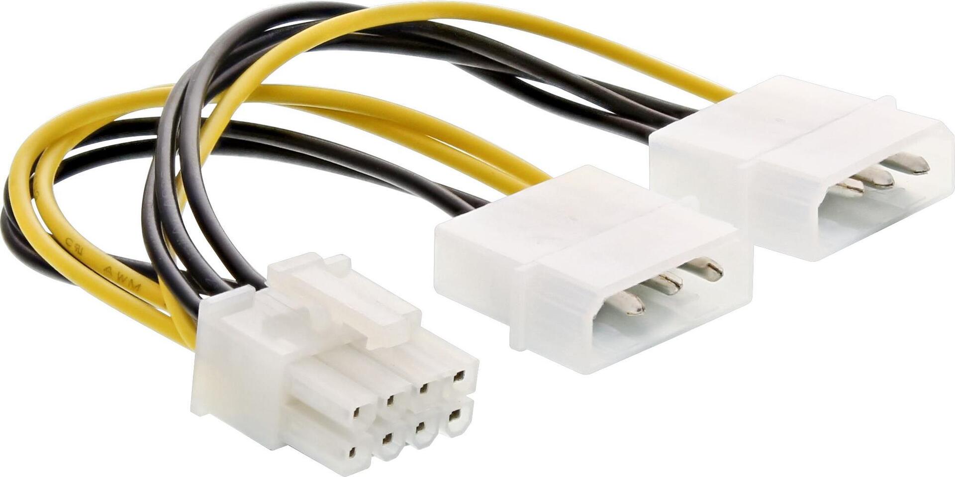 InLine Netzteil interne Stromversorgung, 4-polig bis 8-poliger PCIe Power (26628C)