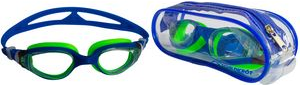 SCHILDKRÖT Junior Schwimmbrille "Capri", blau/grün beschlagfreie, sichere Polycarbonat-Scheiben, verstellbares - 1 Stück (940055)