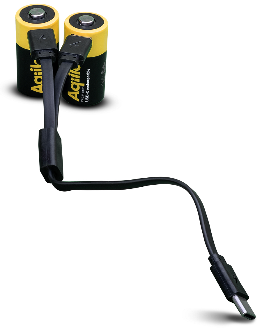 Aqiila AQ86CR123A381C2 CR 123A 3 V 750 mAh Schwarz, Gelb