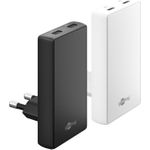 Goobay USB-C PD GaN Dual-Schnellladegerät 90° Flat 65 W schwarz - 2x -Anschlüsse (75725)